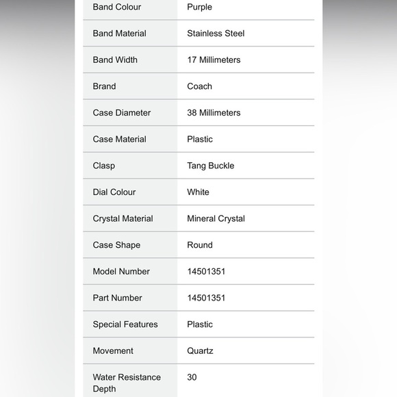 Coach Boyfriend Ladies Watch - Picture 6 of 6